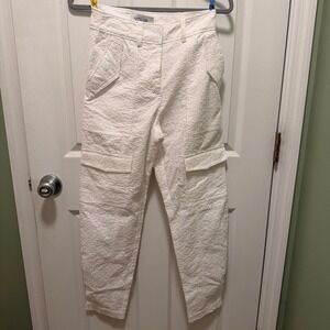 Derek Lam 10‎ Crosby White Lace Cargo Cropped Pants Size 0